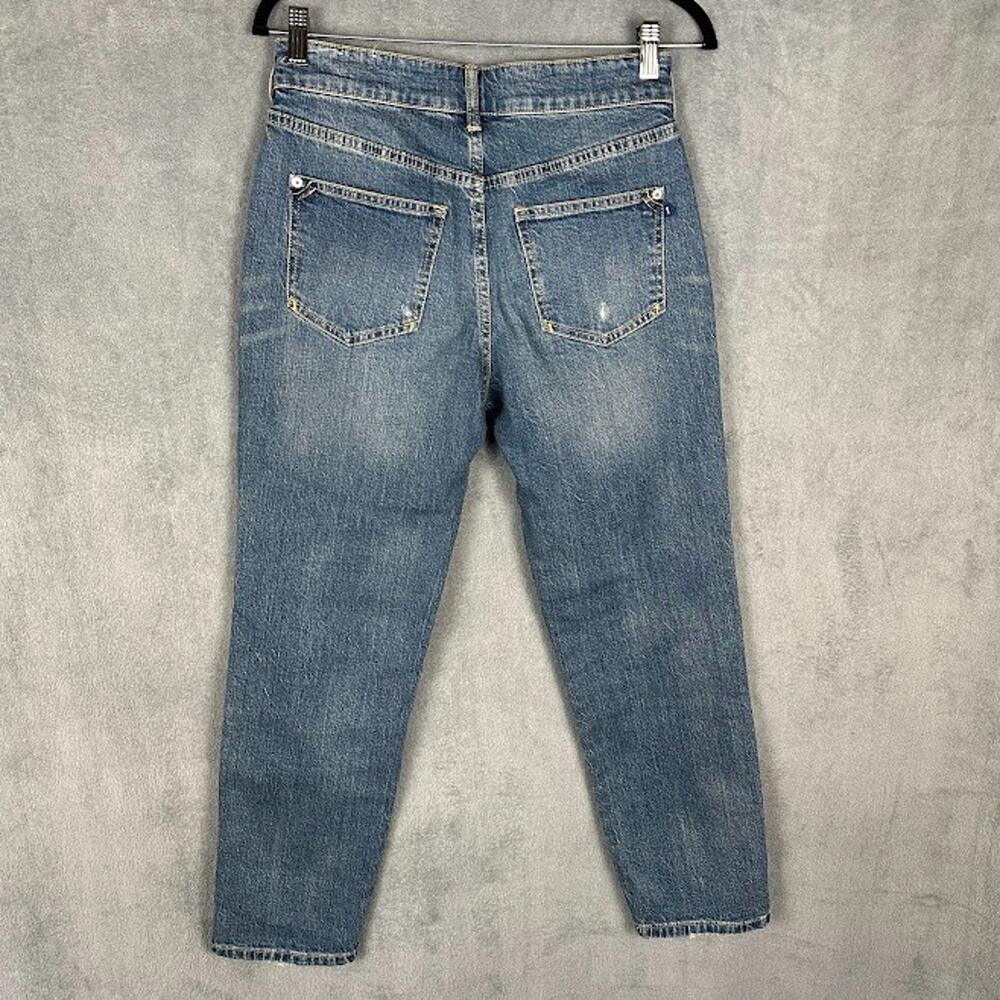 Anthropologie Pilcro Jeans Womens 25 Blue Borrower Patchwork Distressed Stretch - Picture 6 of 14
